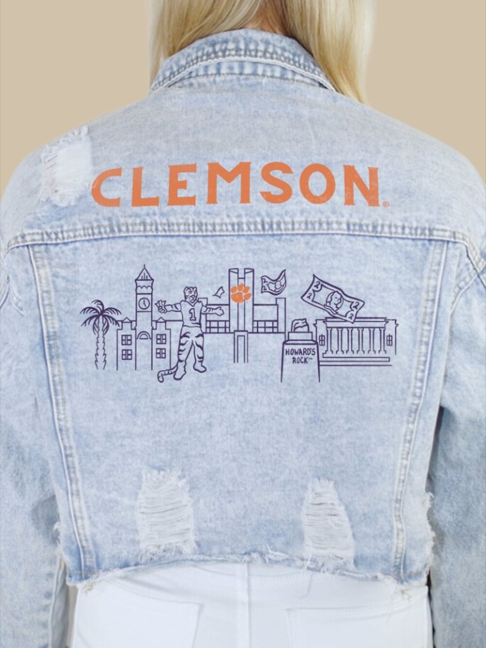 Clemson University Campus Classic Denim Jacket